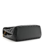 Calfskin Y Quilted Monogram Small Loulou Chain Satchel Black