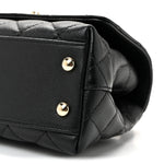 Caviar Quilted Extra Mini Coco Handle Flap Black