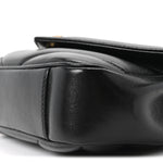 Lambskin Chevron Quilted Mini LouLou Black
