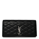 Lambskin Quilted Kate Clutch Black