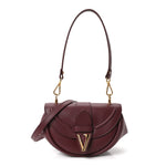 Vitello Virtus Small Shoulder Bag Burgundy