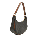 Triomphe Canvas Calfskin Ava Shoulder Bag Tan