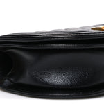 Caviar Quilted Small Boy Messenger Bag Black