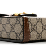 GG Supreme Monogram Mini Horsebit 1955 Crossbody Bag Beige Brown Sugar