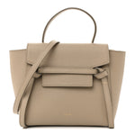 Grained Calfskin Nano Belt Bag Light Taupe