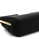 Satin Small Marlene Chain Clutch Black