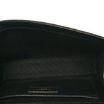 Grain De Poudre Textured Mixed Matelasse Triquilt Medium Monogram Satchel Black