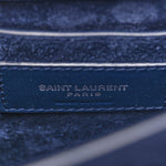 Calfskin Crocodile Embossed Medium Monogram Sunset Navy