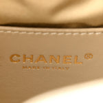 Metallic Caviar Quilted Small Chanel 25 Handbag Gold