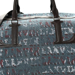 X FUTURE Denim Calfskin Logo Print Travel Bag Blue Brown
