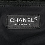 Coated Canvas Quilted Large Paris Biarritz Tote Black