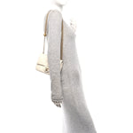 Caviar Quilted Mini Sweetheart Flap White