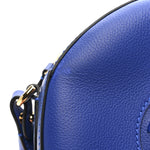 Calfskin La Medusa Round Camera Bag Blue