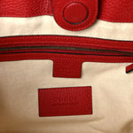 Soft GG Supreme Monogram Web Bosco Patch Small Crossbody Tote Beige Malva Hibiscus Red