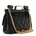Aged Calfskin Quilted 2.55 Reissue Mini Hanger Flap Black
