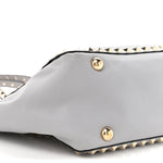 Vitello Small Rockstud Tote Grey