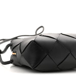 Lambskin Maxi Intrecciato Small Cassette Camera Bag Black