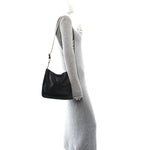 Vitello Daino Soft Hobo Messenger Bag Black