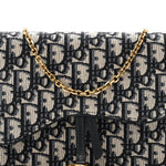 Oblique Saddle Chain Pouch Blue