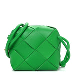 Lambskin Maxi Intrecciato Mini Cassette Camera Bag Parakeet