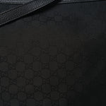Denim Monogram Large Half Moon Hobo Black