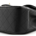 Caviar Quilted Mini Square Flap Black