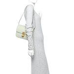 Box Calfskin Medium Classic Box Flap Bag Vert D'eau