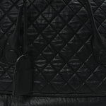 Coated Canvas Quilted Large Garment Travel Bag Black