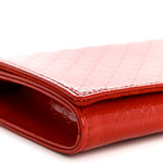 Patent Microguccissima Small Broadway Clutch Red