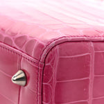 Alligator Medium Lady Dior Pink