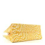 X SARAH COLEMAN Glazed Canvas Vitello King FF Vertigo Shopping Tote Bag Mimosa White