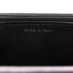Iridescent Caviar Quilted Wallet on Chain WOC Dark Blue