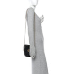 Calfskin Matelasse Mini GG Marmont 2.0 Bucket Bag Black