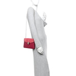 Calfskin Galuchat Serpenti Forever Crossbody Bag Dark Pink