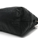 Coated Canvas Quilted Large Garment Travel Bag Black