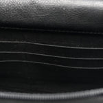 Crumpled Calfskin Quilted Wallet On Chain WOC So Black