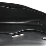 Metallic Vitello Saffiano Cahier Bag Silver Black