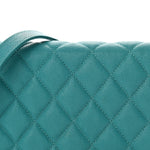 Caviar Quilted Boy Wallet On Chain WOC Light Blue