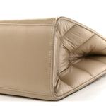Nylon Large Puff Shopping Bag Cream