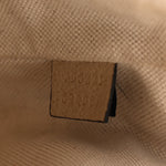 GG Supreme Monogram Textured Dollar Calfskin Web Mini Chain Drawstring Backpack Beige Mystic White Oatmeal