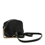 Calfskin Matelasse Mini GG Marmont Chain Shoulder Bag Black