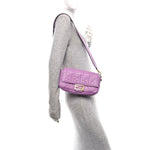Nappa FF 1974 Embossed Baguette Agapanto