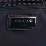 Re-Nylon Saffiano Double Snap Buckle Zip Flap Shoulder Bag Bleu