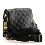 Lambskin Embossed Monogram Coussin PM Black