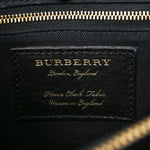 Derby Calfskin House Check Medium Banner Tote Ink Blue