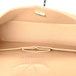 Caviar Quilted Small Double Flap Beige
