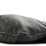 Nylon Monogram Medium Flat Messenger Bag Black