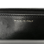 Shiny Lambskin Quilted CC Pearl Wallet on Chain WOC Black