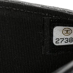 Lambskin Chevron Boy Wallet On Chain WOC Black
