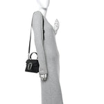 Satin Crystal GG Monogram Mini Dionysus Top Handle Bag Black